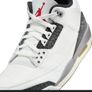 Nike Air Jordan 3 Retro White and Gray Sneakers